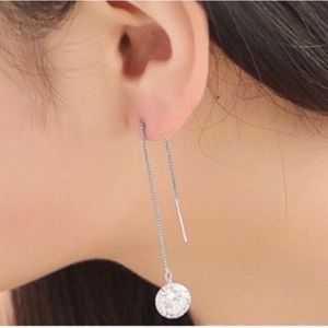 ♥️NWT 925 Silver 6 Karat Threaded Earrings♥️